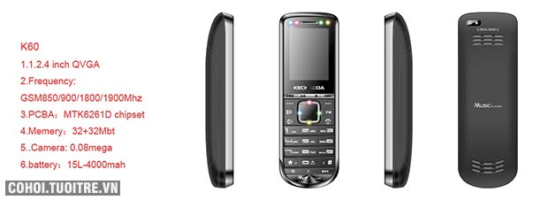 Kechaoda K60 điện thoại pin 