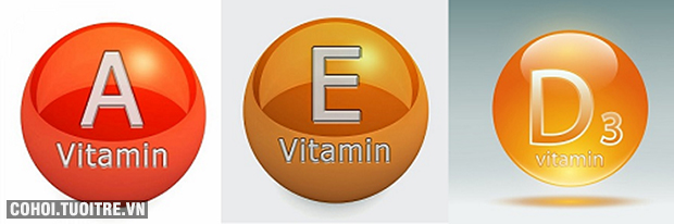 Tăng cường sức khỏe nhờ vitamin A, E và D3