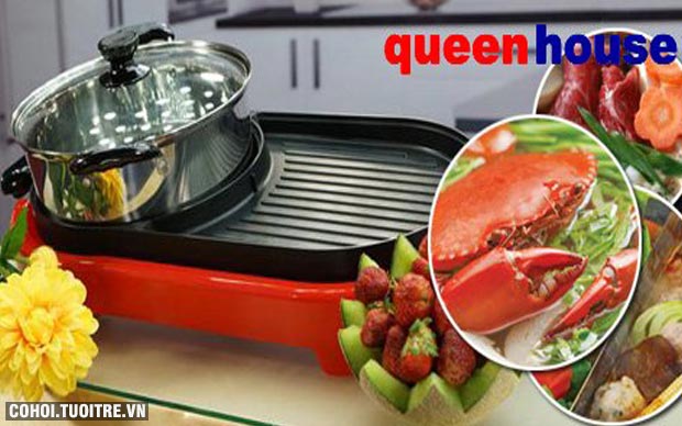 Bếp lẩu nướng QueenHouse QH-223NL