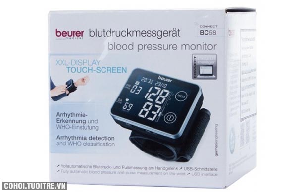 Máy đo huyết áp điện tử cổ tay cảm ứng Beurer BC58