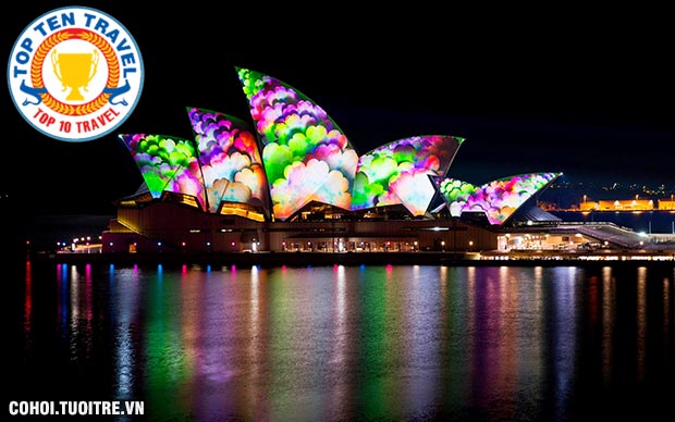 Tour Úc, lễ hội Ánh sáng giá cực sốc