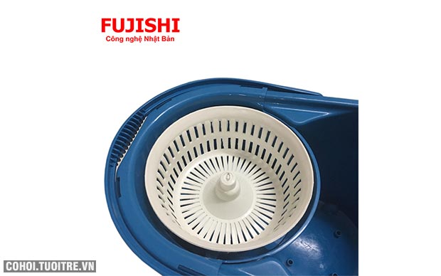 Bộ lau nhà 360 độ Fujishi lồng nhựa có bánh xe