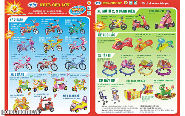 Xe đạp trẻ em 2 bánh Nhựa Chợ Lớn 71- M1379-X2B