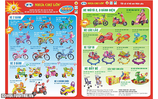 Xe đạp trẻ em 2 bánh Nhựa Chợ Lớn 73- M1395-X2B