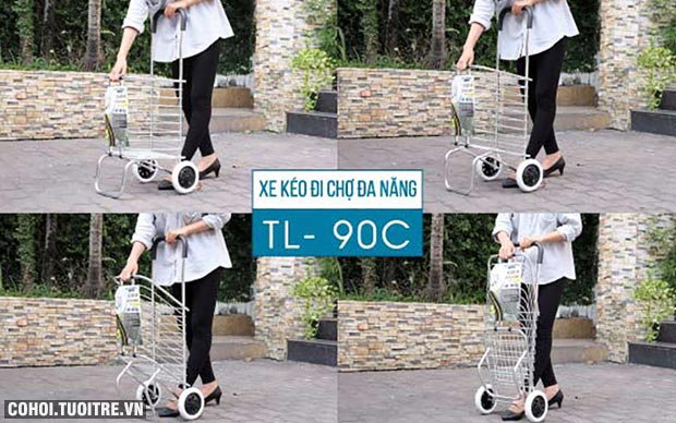 Xe kéo đẩy hàng đi chợ đa năng ADVINDEQ TL-90C - Ảnh 4