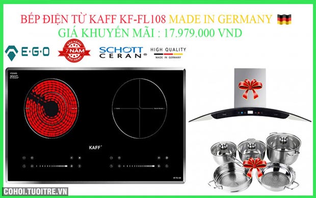Bếp đôi hồng ngoại điện từ Kaff KF-FL108 nhập khẩu Đức - Ảnh 6