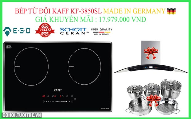 Bếp đôi điện từ Kaff KF-3850SL nhập khẩu từ Đức - Ảnh 4