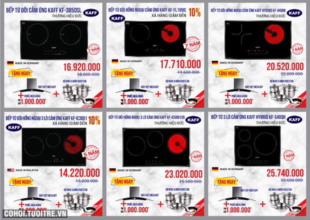 Bếp điện từ KAFF nhập khẩu Malaysia, Germany khuyến mãi - Ảnh 2
