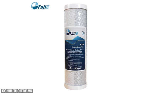 Thay lõi lọc nước RO FujiE CTO số 3, 10 inch - Ảnh 1