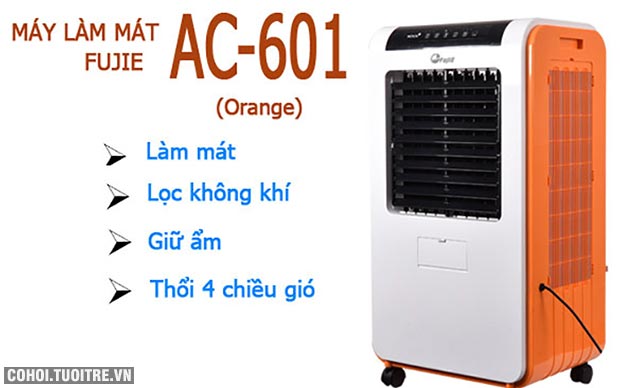 Quạt hơi nước, máy làm mát điều hòa không khí FujiE AC-601 - Ảnh 3