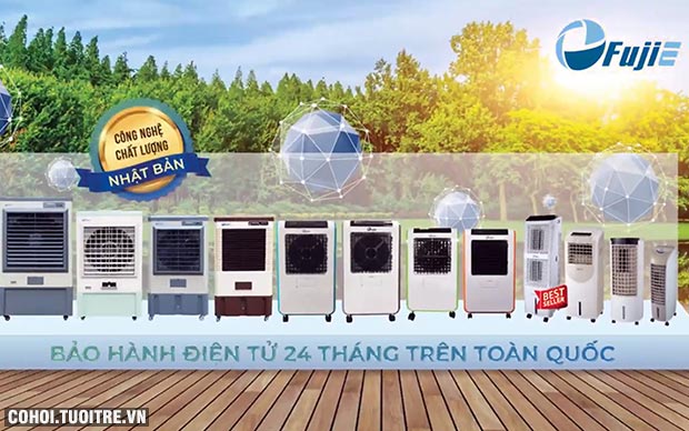 Quạt hơi nước, máy làm mát điều hòa không khí FujiE AC-40B - Ảnh 2