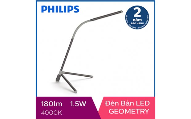 Đèn bàn, đèn học sinh chống cận LED Philips Geometry 66046 - Ảnh 1