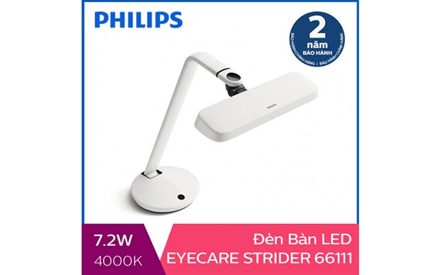 Đèn bàn, đèn chống cận Philips LED EyeCare Strider 66111 7.2W - Ảnh 1