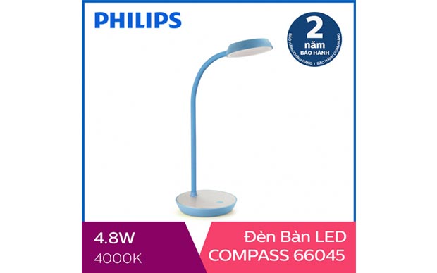 Đèn bàn, đèn học chống cận Philips LED Compass 66045 4.8W - Ảnh 1