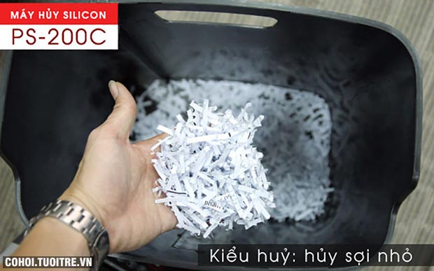 Máy hủy tài liệu Silicon PS-200C - Ảnh 3