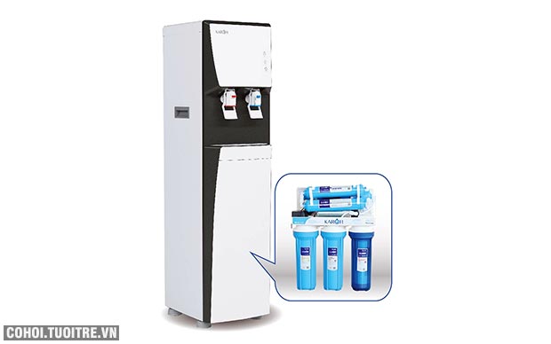 Máy lọc nước RO nóng lạnh 2 vòi KAROFI HCV351-WH - Ảnh 3