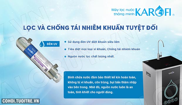 Máy lọc nước RO KAROFI OPTIMUS i2 O-i229/U (Đèn diệt khuẩn) - Ảnh 7