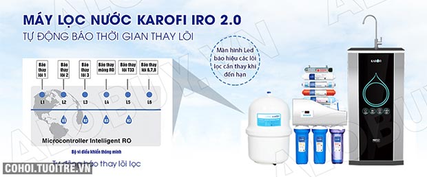 Máy lọc nước RO KAROFI iRO 2.0 K9IQ-2A (Lõi ORP) - Ảnh 5