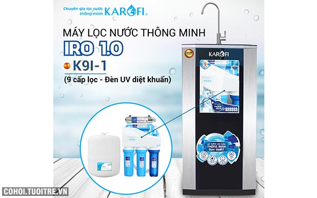 Máy lọc nước RO KAROFI iRO 1.1 K9I-1 (Đèn UV diệt khuẩn) - Ảnh 1