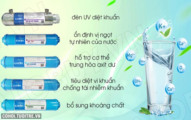Máy lọc nước RO KAROFI iRO 2.0 K9IQ-2 (Đèn UV diệt khuẩn) - Ảnh 8