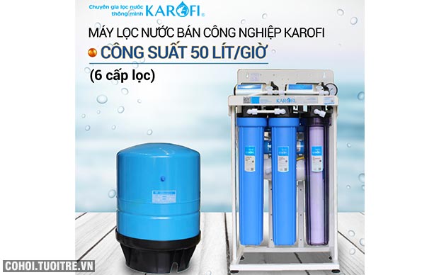 Máy lọc nước RO không tủ bán công nghiệp KAROFI KT-KB50 - Ảnh 1