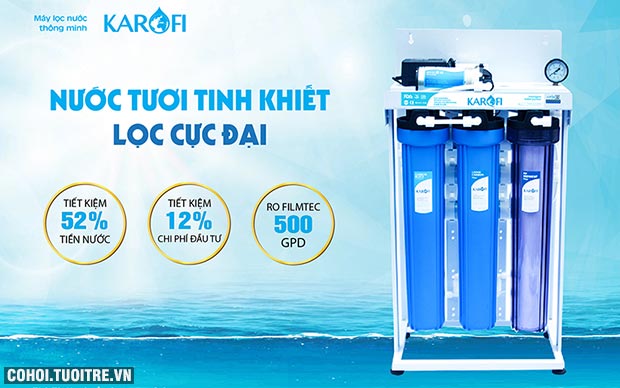 Máy lọc nước RO không tủ bán công nghiệp KAROFI KT-KB50 - Ảnh 5