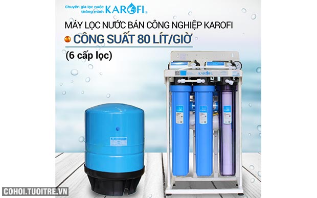 Máy lọc nước bán công nghiệp KAROFI KT-KB80, lọc được 80 lít - Ảnh 1