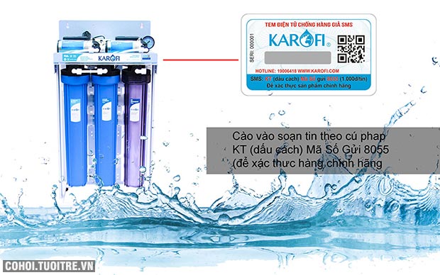 Máy lọc nước RO không tủ bán công nghiệp KAROFI KT-KB30 - Ảnh 3