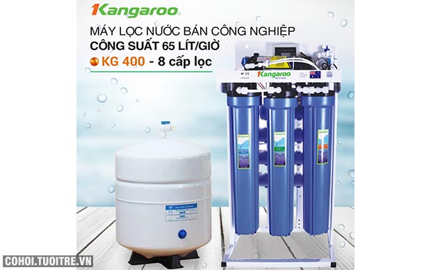 Máy lọc nước RO bán công nghiệp KANGAROO KG-400, 8 cấp lọc - Ảnh 1