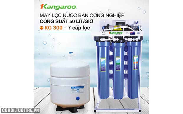 Máy lọc nước RO bán công nghiệp KANGAROO KG-300, 7 cấp lọc - Ảnh 1