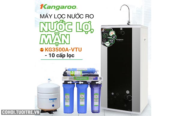 Máy lọc nước RO nhiễm mặn-lợ thành ngọt KANGAROO KG3500A VTU - Ảnh 1