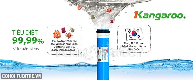 Máy lọc nước RO nhiễm mặn-lợ thành ngọt KANGAROO KG3500A VTU - Ảnh 6