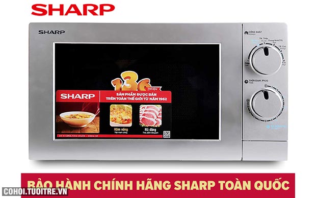 Xả kho lò vi sóng Sharp R-207VN-SL giá từ 995.000đ - Ảnh 1