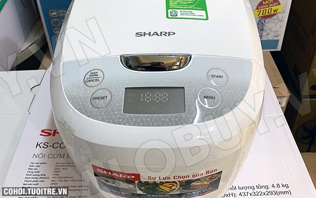 Xả kho nồi cơm điện tử Sharp KS-COM185EV-SL giá từ 985.000đ - Ảnh 3