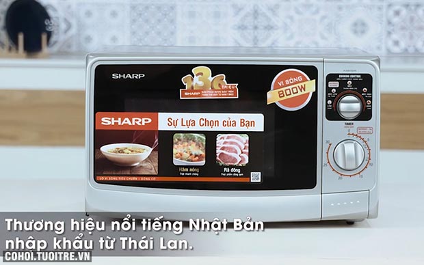 Xả kho lò vi sóng Thái Lan Sharp R-20A1(S)VN giá 1,485 triệu - Ảnh 8