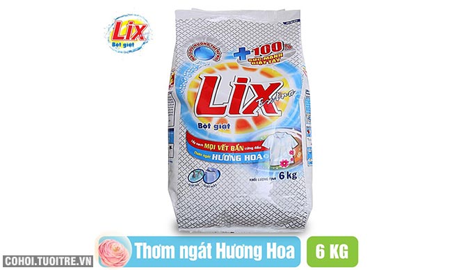 Bột giặt Lix Extra hương hoa 6Kg khuyến mãi 115.000đ - Ảnh 4