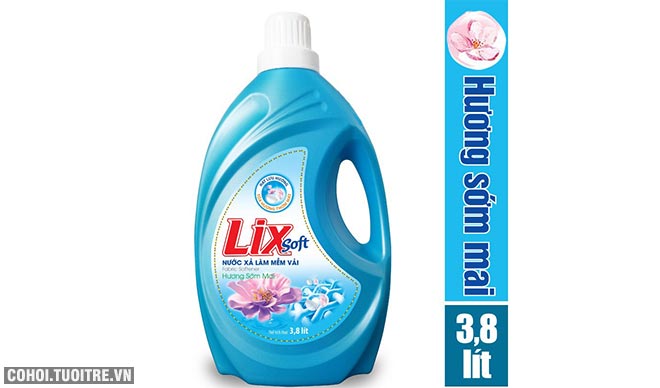 Nước xả vải Lix Soft hương sớm mai 3.8L khuyến mãi 85 ngàn - Ảnh 1