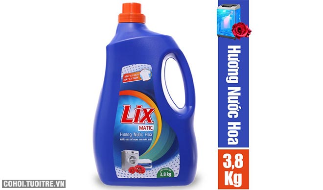 Nước giặt Lix Matic 3.8Kg dùng cho máy giặt cửa trước - Ảnh 1