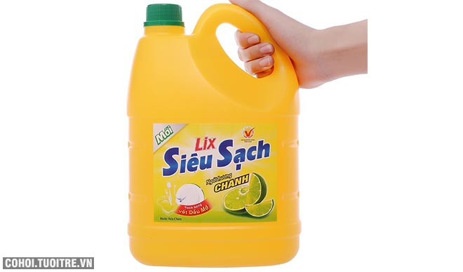 Nước rửa chén Lix siêu sạch hương chanh 4Kg khuyến mãi 55 ngàn - Ảnh 2