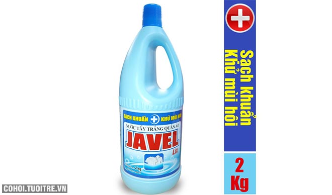 Nước tẩy trắng quần áo Javel Lix 2Kg - Sạch khuẩn - Ảnh 1
