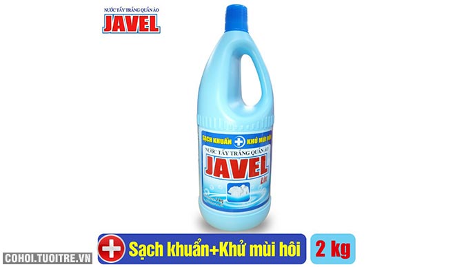 Nước tẩy trắng quần áo Javel Lix 2Kg - Sạch khuẩn - Ảnh 4
