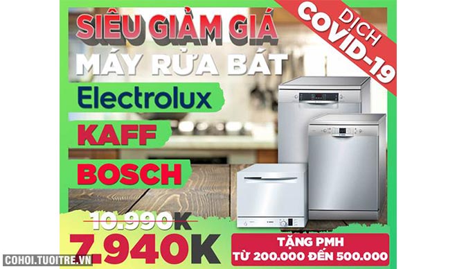 Mua máy rửa bát mùa dịch Covid-19 siêu giảm giá - Ảnh 1