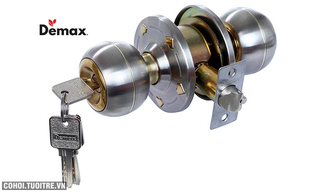 Xả kho khóa cửa tay nắm tròn Demax LK800 PB giá 195.000đ - Ảnh 1