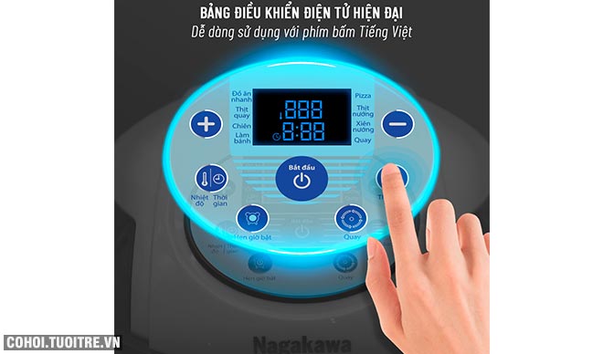 Siêu ưu đãi nồi chiên không dầu Smartplus Nagakawa NAG3303 (9L) - Ảnh 2