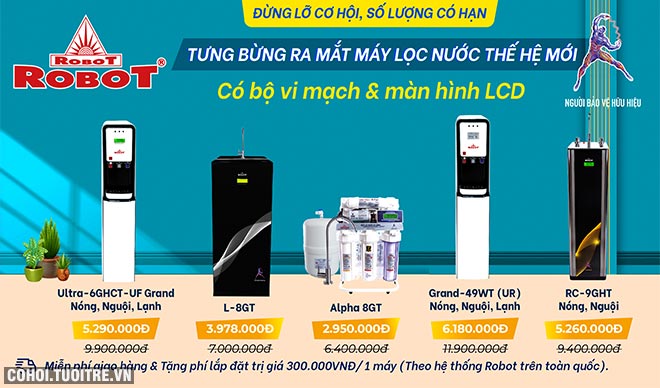 Siêu ưu đãi máy lọc nước ROBOT mới có bộ vi mạch và màn hình LCD - Ảnh 1