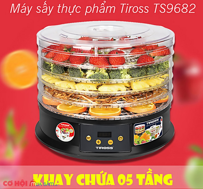 Tiện lợi với máy sấy thực phẩm Tiross TS9682 - Ảnh 1