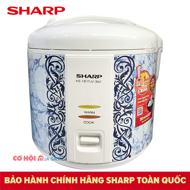 Xả kho nồi cơm điện Sharp KS-181TJV dung tích 1,8L - Ảnh 1