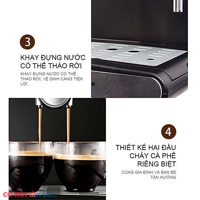 Máy pha cà phê Espresso Tiross TS6211 - Ảnh 4
