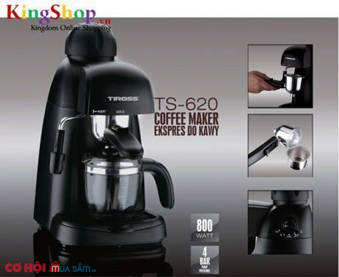 Máy pha cà phê Espresso Tiross TS620 - Ảnh 1