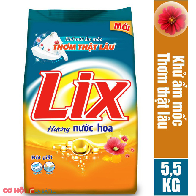 Bột giặt Lix đậm đặc hương nước hoa 5.5Kg - Ảnh 4